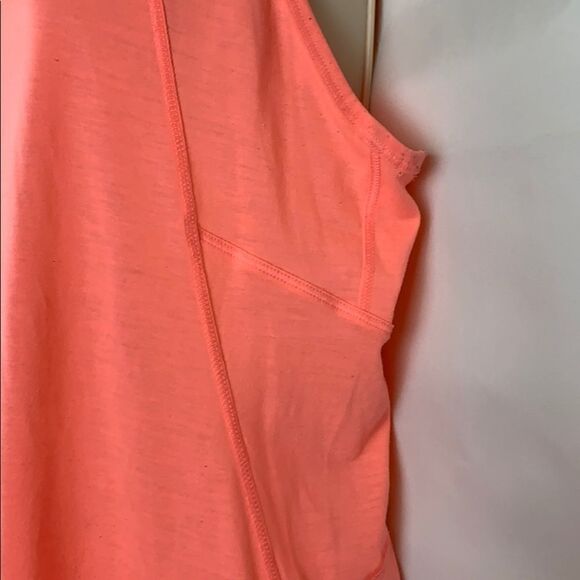 Athleta Neon pink salmon racer back tank top - Picture 4 of 8